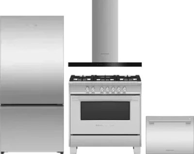4 Piece Package Includes Refrigerator, Range, Hood And Dishwasher